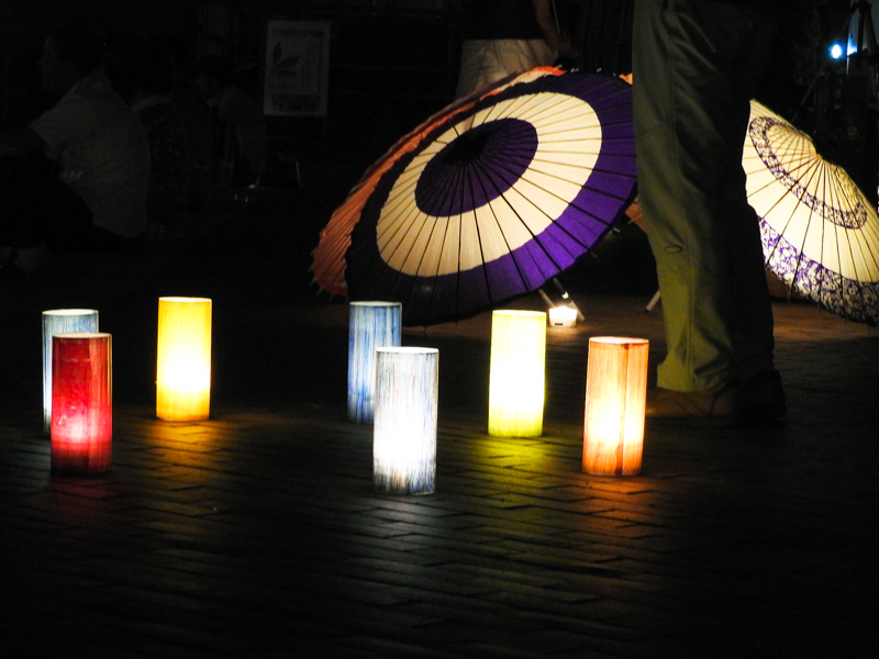 福井県の“勝山灯り祭り”で電池式ＬＥＤライト 螢の華かぐやを使って頂きました
